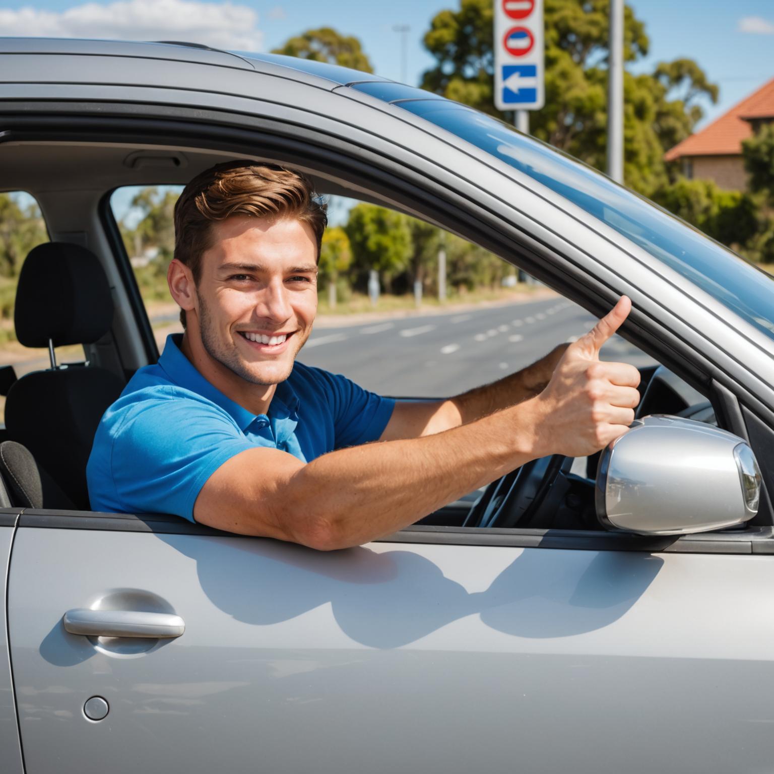Driving instructor reviewing test criteria with a student